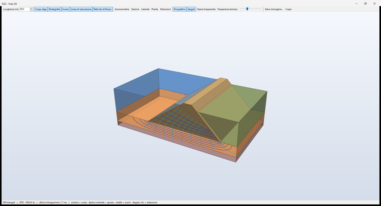 La finestra Vista 3D